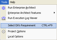 fig.1-1 Select EA's requirement menu