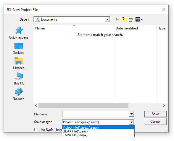 fig1-1. New Project file dialog